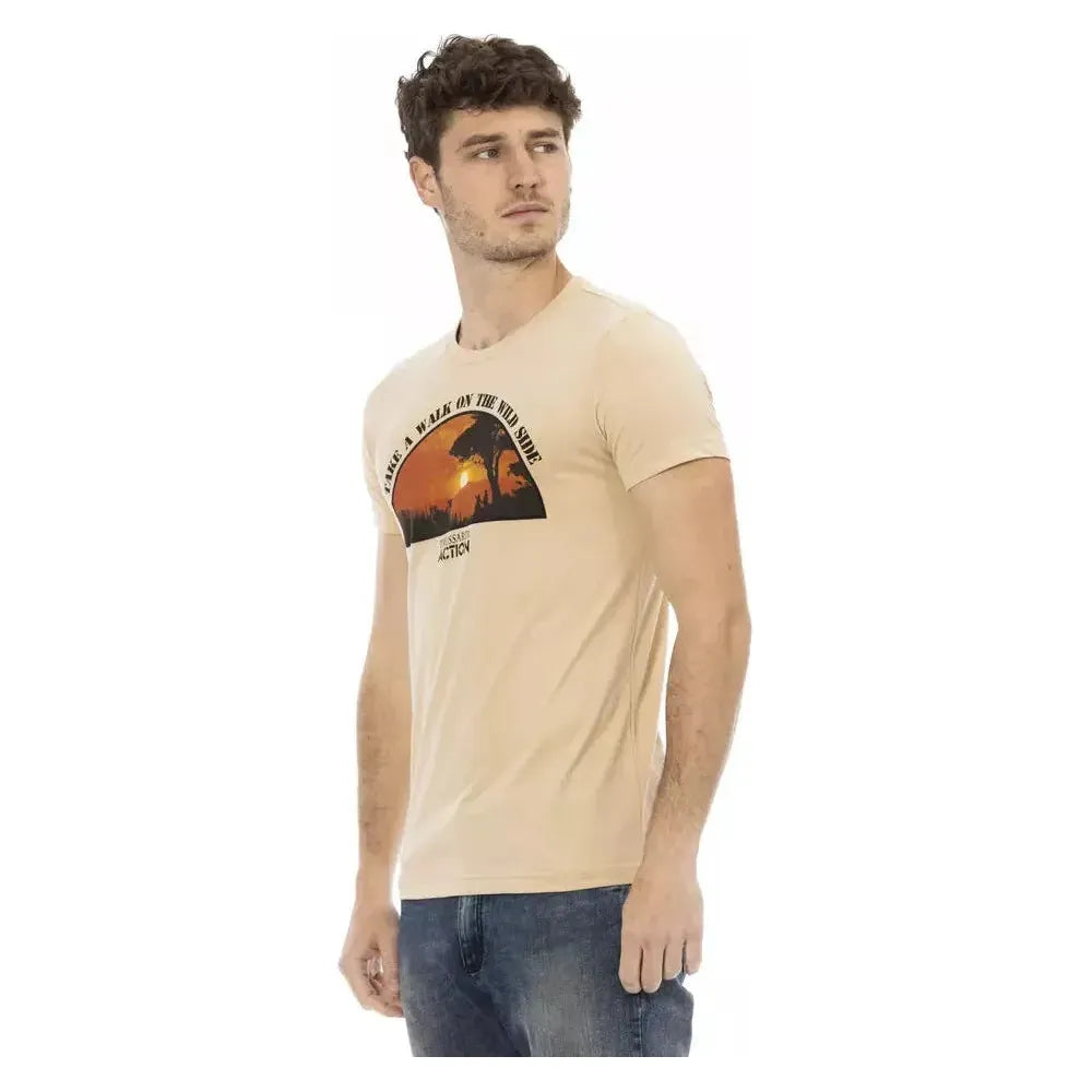 Trussardi Action Beige Cotton T-Shirt