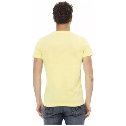 Trussardi Action Yellow Cotton Men T-Shirt