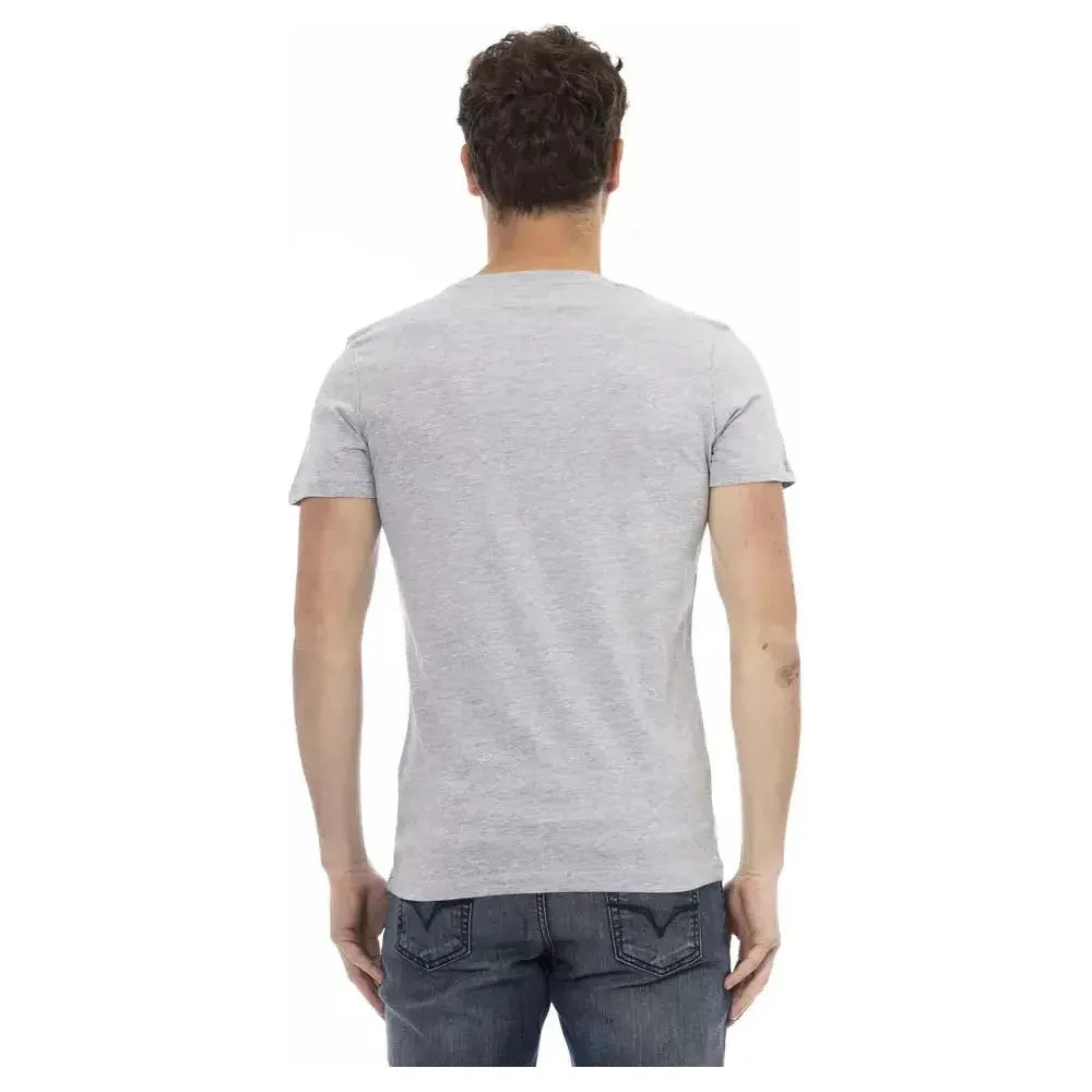 Trussardi Action Gray Cotton T-Shirt