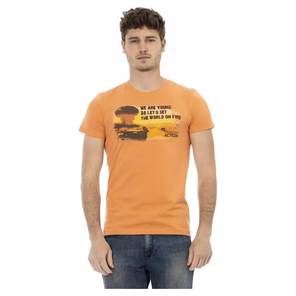 Trussardi Action Orange Cotton T-Shirt