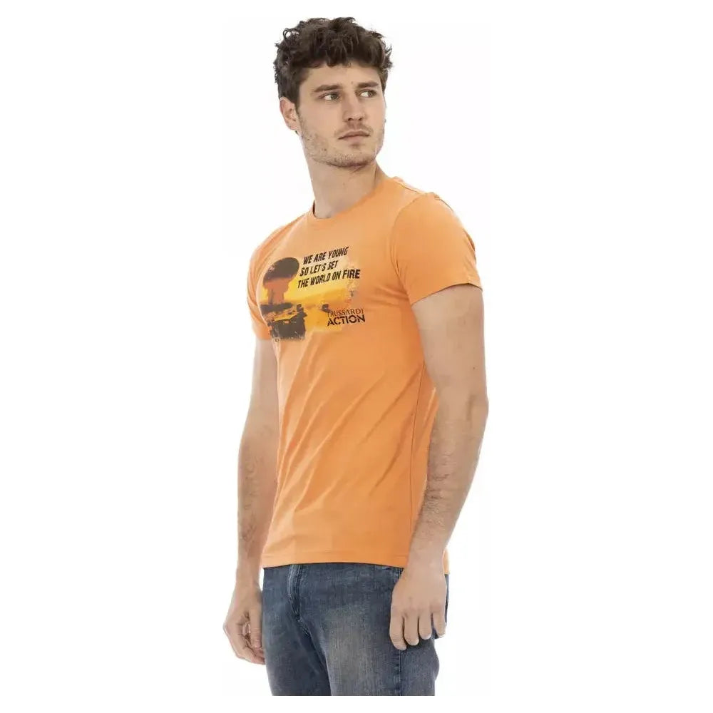 Trussardi Action Orange Cotton T-Shirt