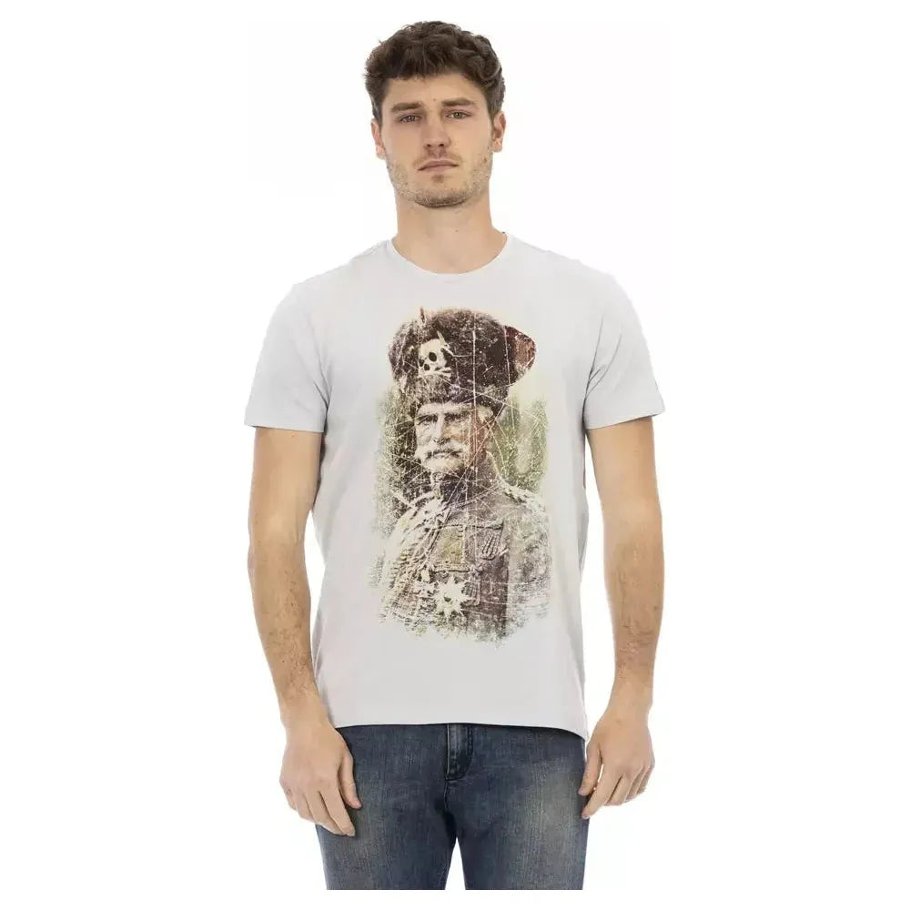 Trussardi Action Gray Cotton T-Shirt