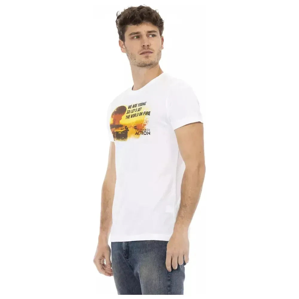 Trussardi Action White Cotton T-Shirt