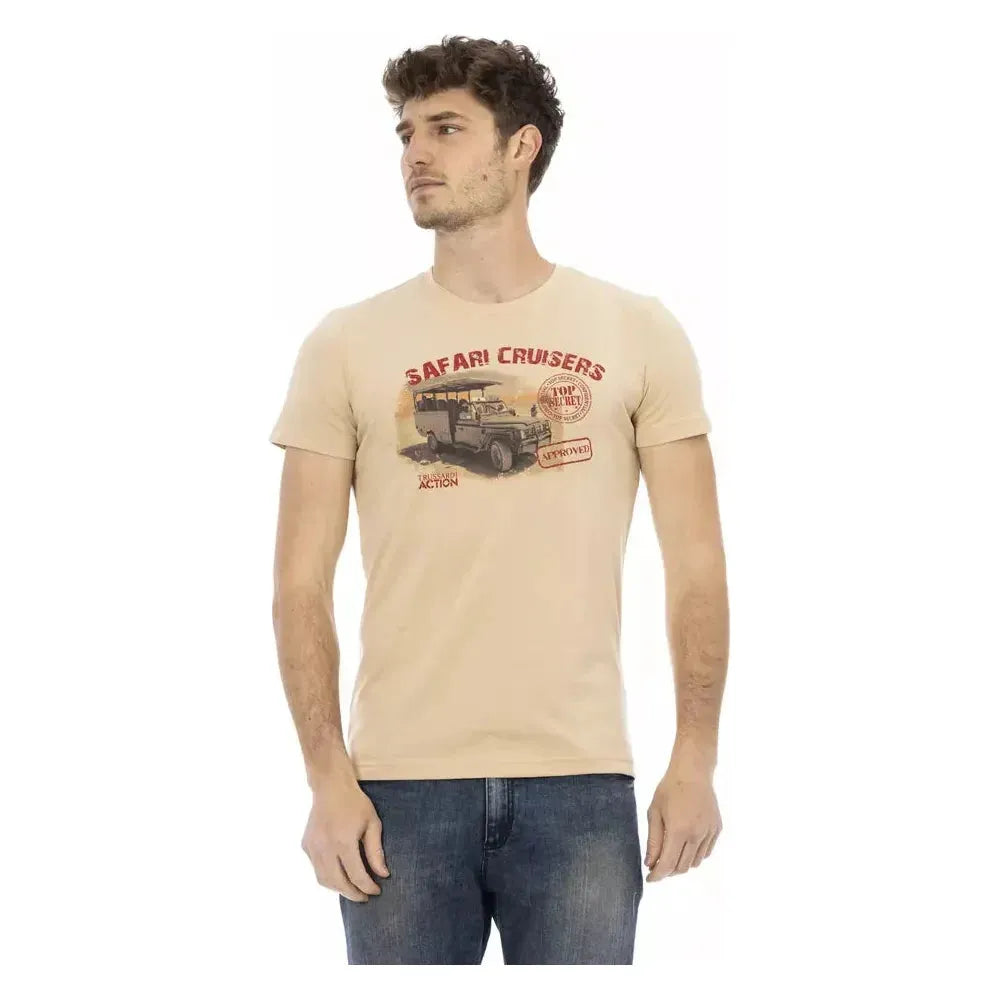 Trussardi Action Beige Cotton T-Shirt