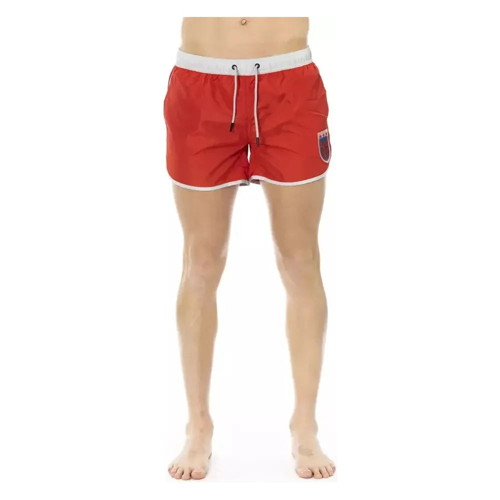 Bikkembergs Red Polyester Men Swim Short