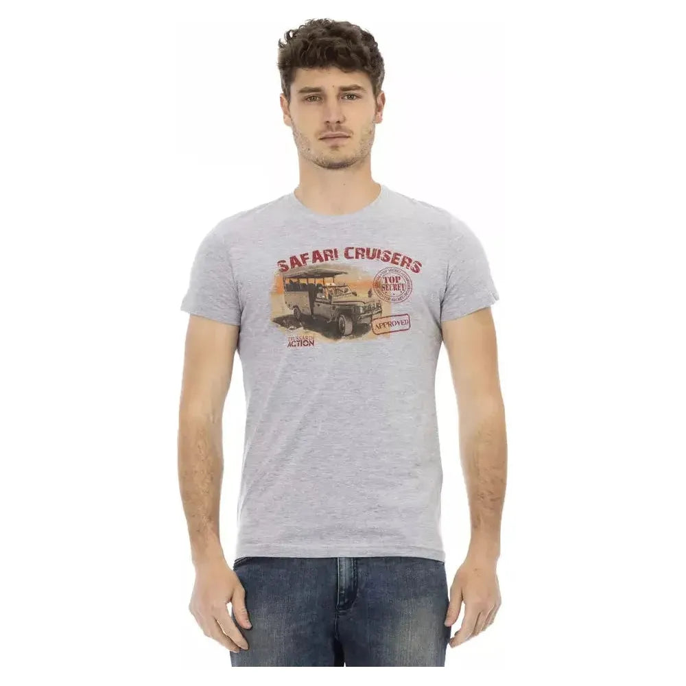 Trussardi Action Gray Cotton T-Shirt