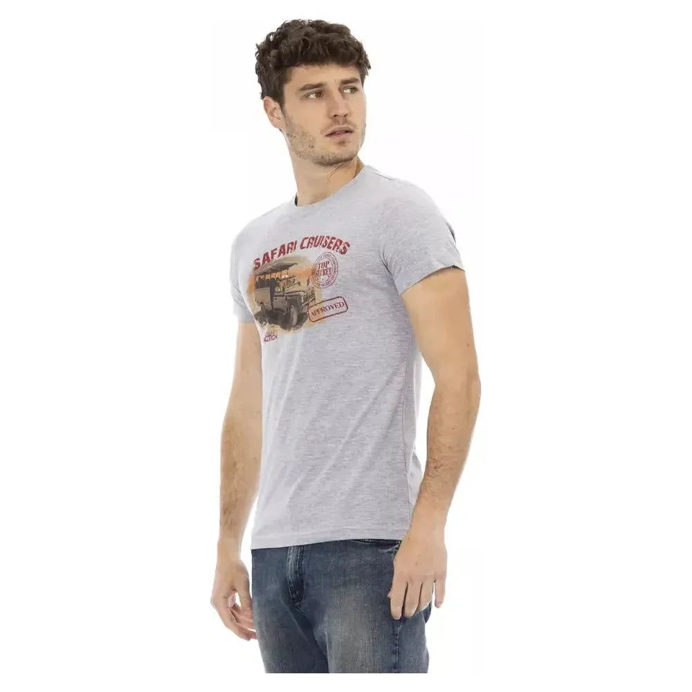 Trussardi Action Gray Cotton T-Shirt