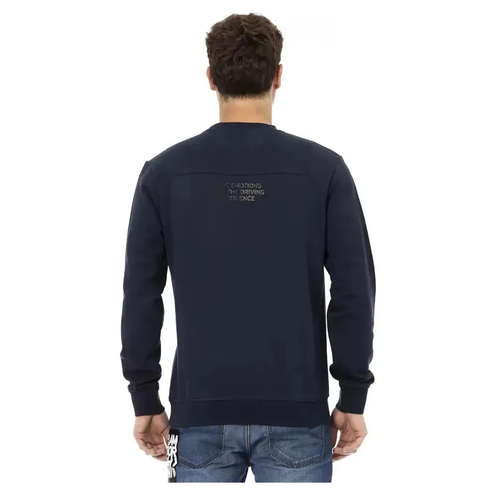 Automobili Lamborghini Blue Cotton Men's Sweater