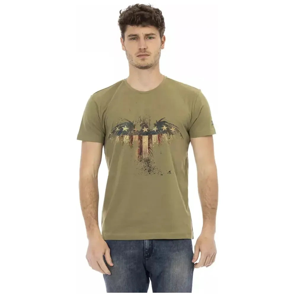 Trussardi Action Green Cotton T-Shirt