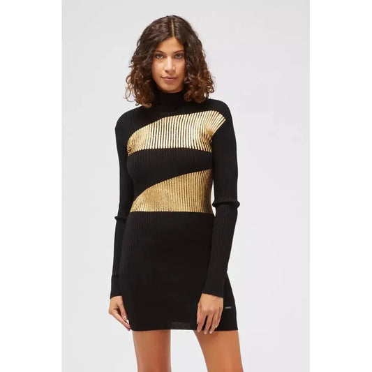 Custo Barcelona Black Viscose Women Dress CU-22193-IT42|M