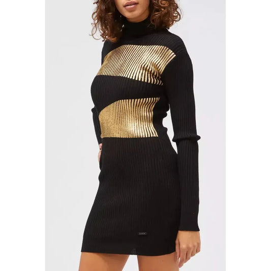 Custo Barcelona Black Viscose Women Dress CU-22193-IT42|M