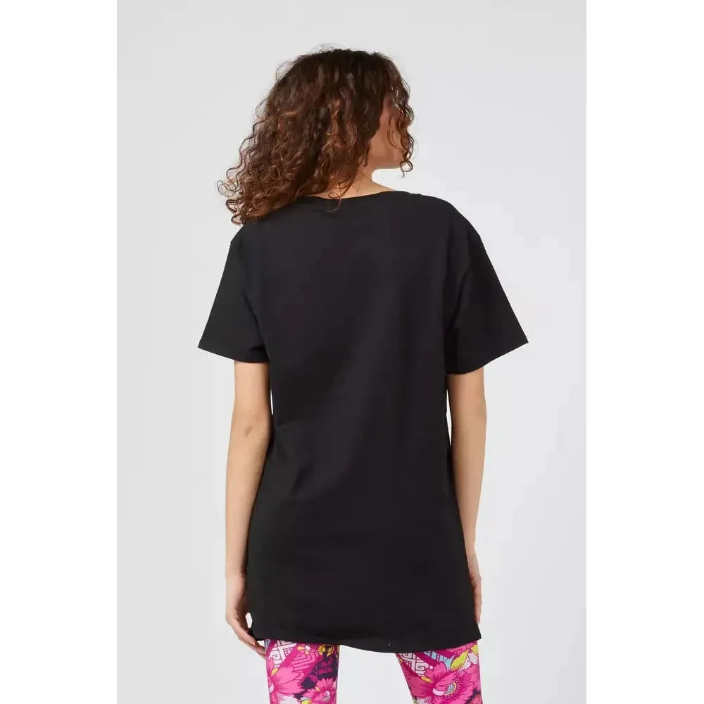 Custo Barcelona Black Cotton Women T-Shirt CU-22185-S