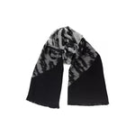 Cavalli Class Gray Wool Men Scarf Scarves Cavalli Class Black