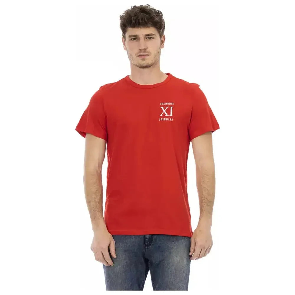 Bikkembergs Red Cotton T-Shirt