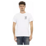 Bikkembergs Elegant White Front Print T-Shirt Bikkembergs Dark Slate Gray