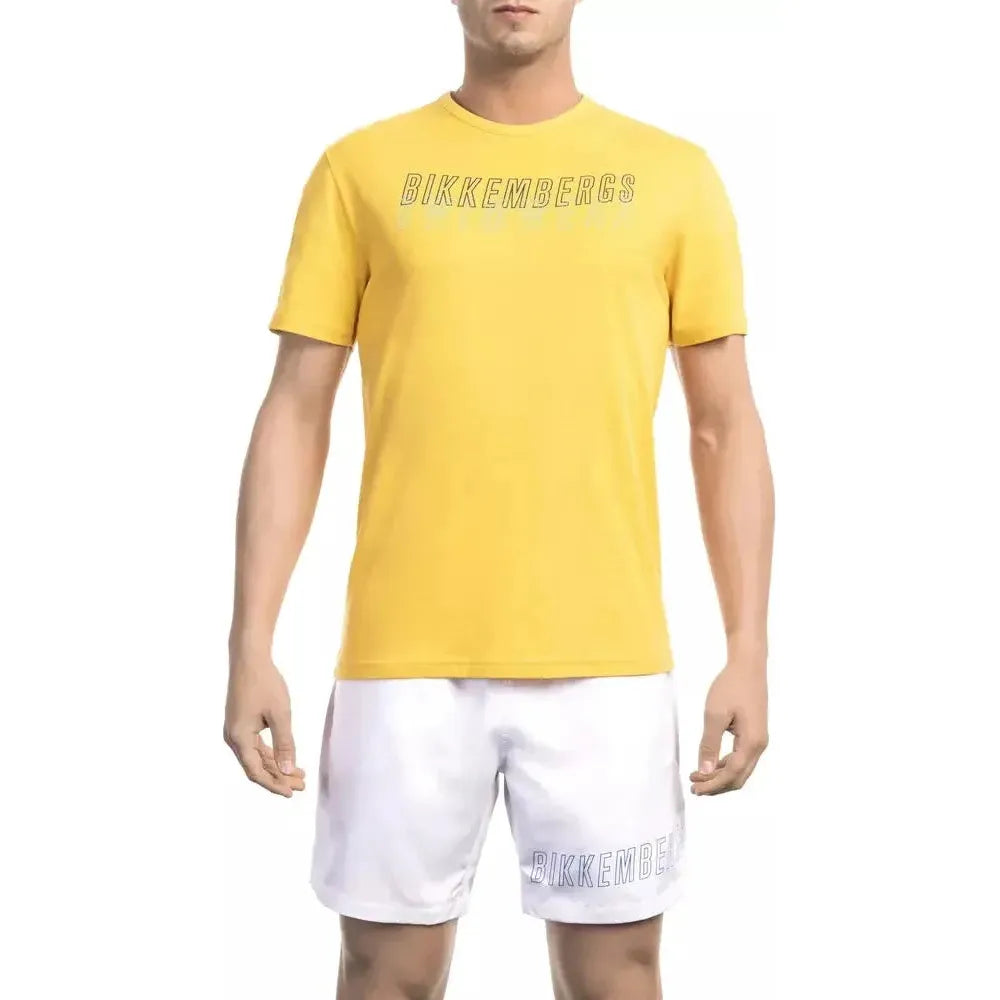 Bikkembergs Yellow Cotton T-Shirt