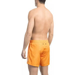 Bikkembergs Orange Polyester Men Swim Short Bikkembergs Tan
