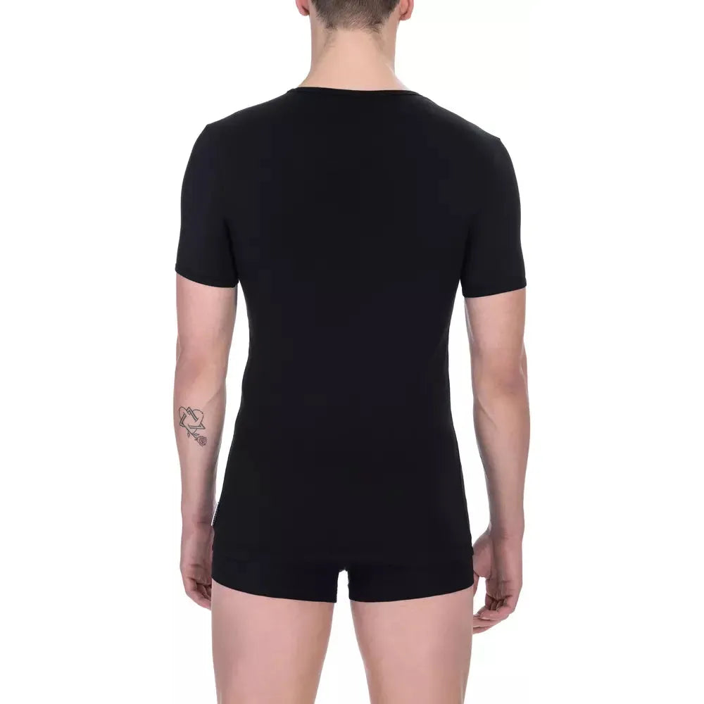 Bikkembergs Black Cotton Men T-Shirt BI-21815-S