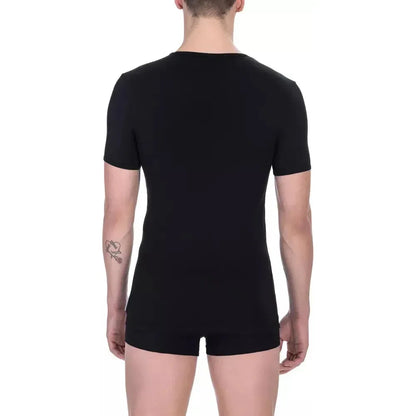 Bikkembergs Black Cotton Men T-Shirt Twin Pack