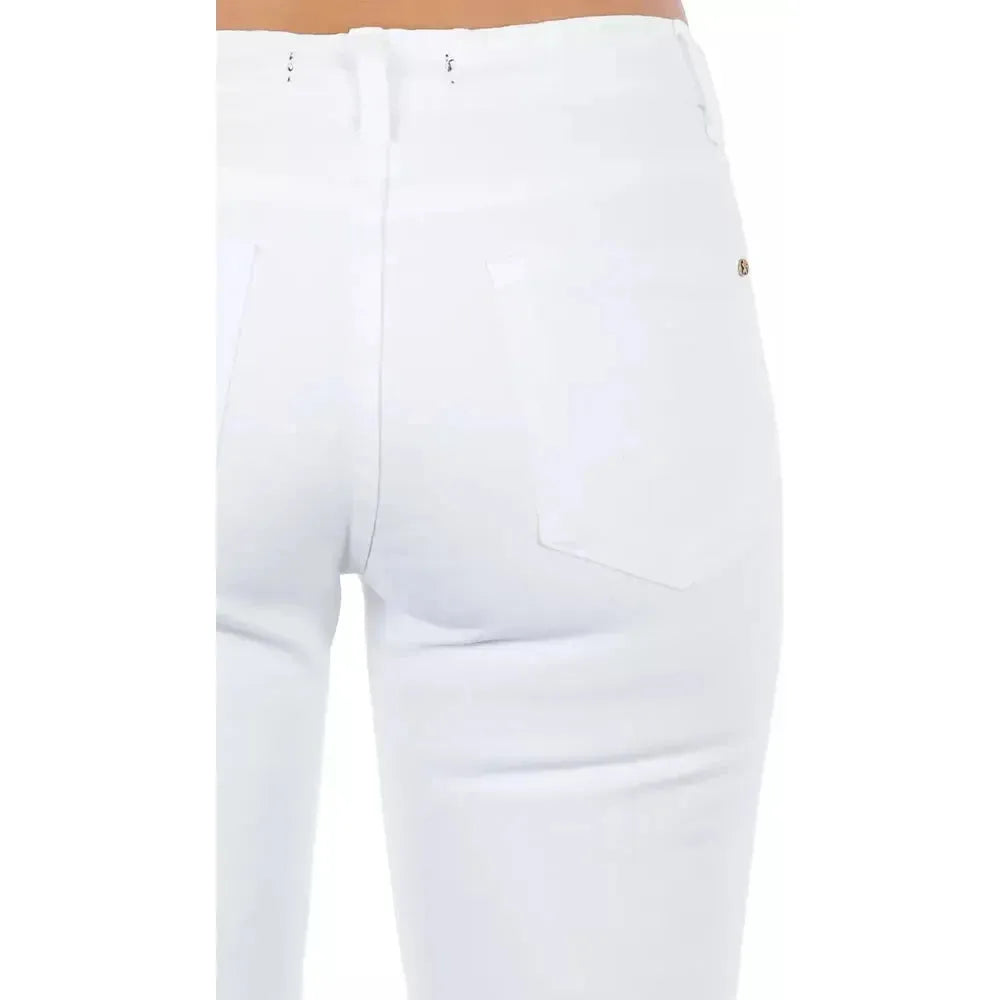 Frankie Morello White Cotton Women's Jeans