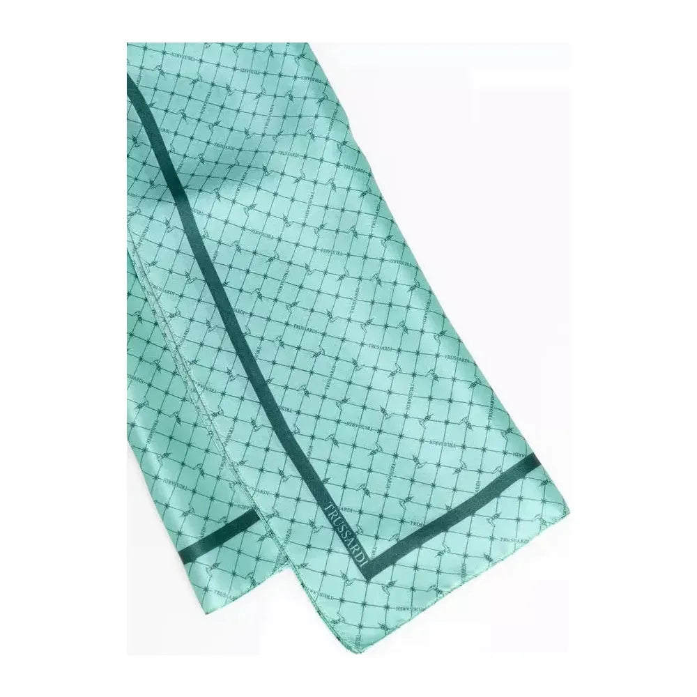 Trussardi Light Blue Silk Women Scarf