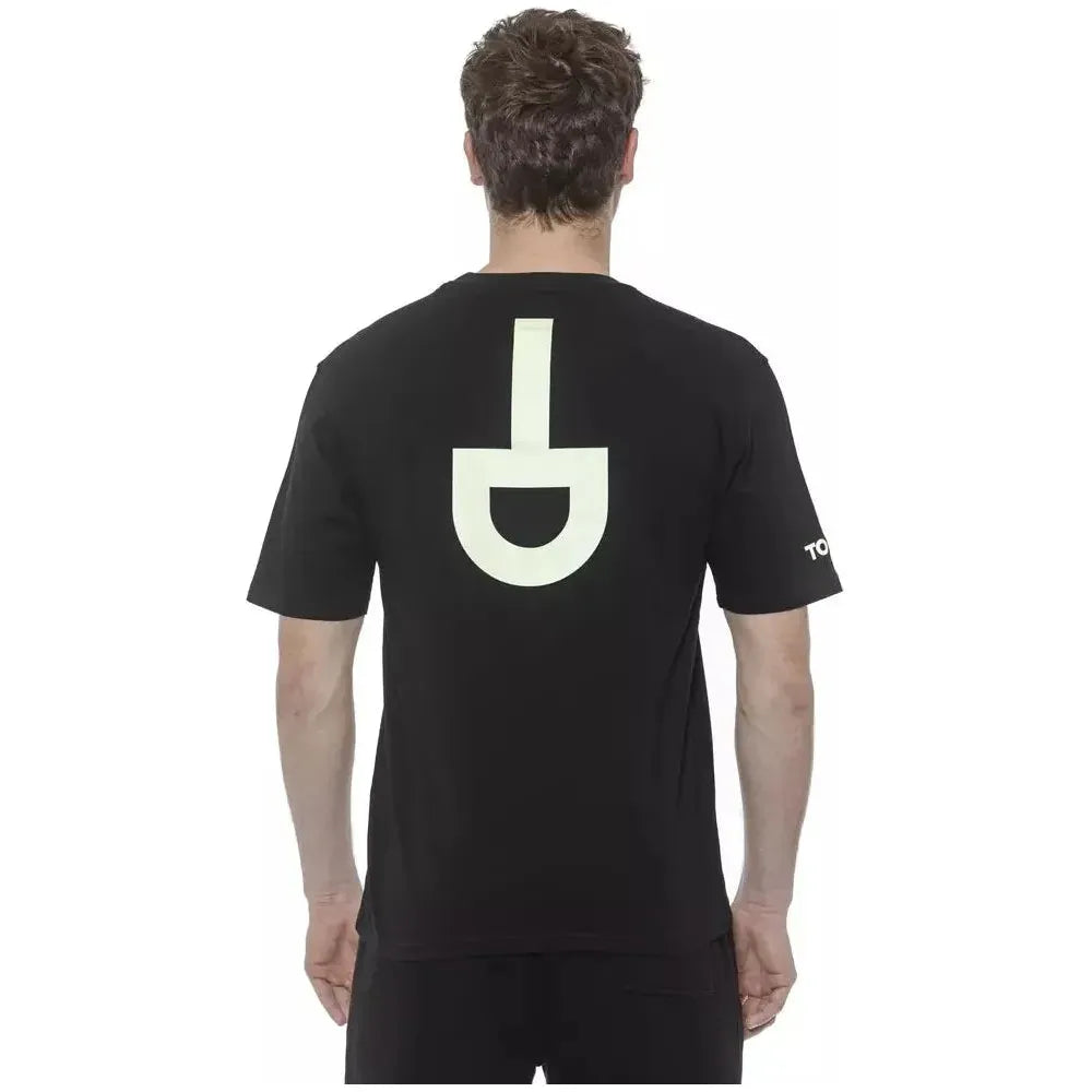Tond Black Cotton Men's T-Shirt TO-20041-S