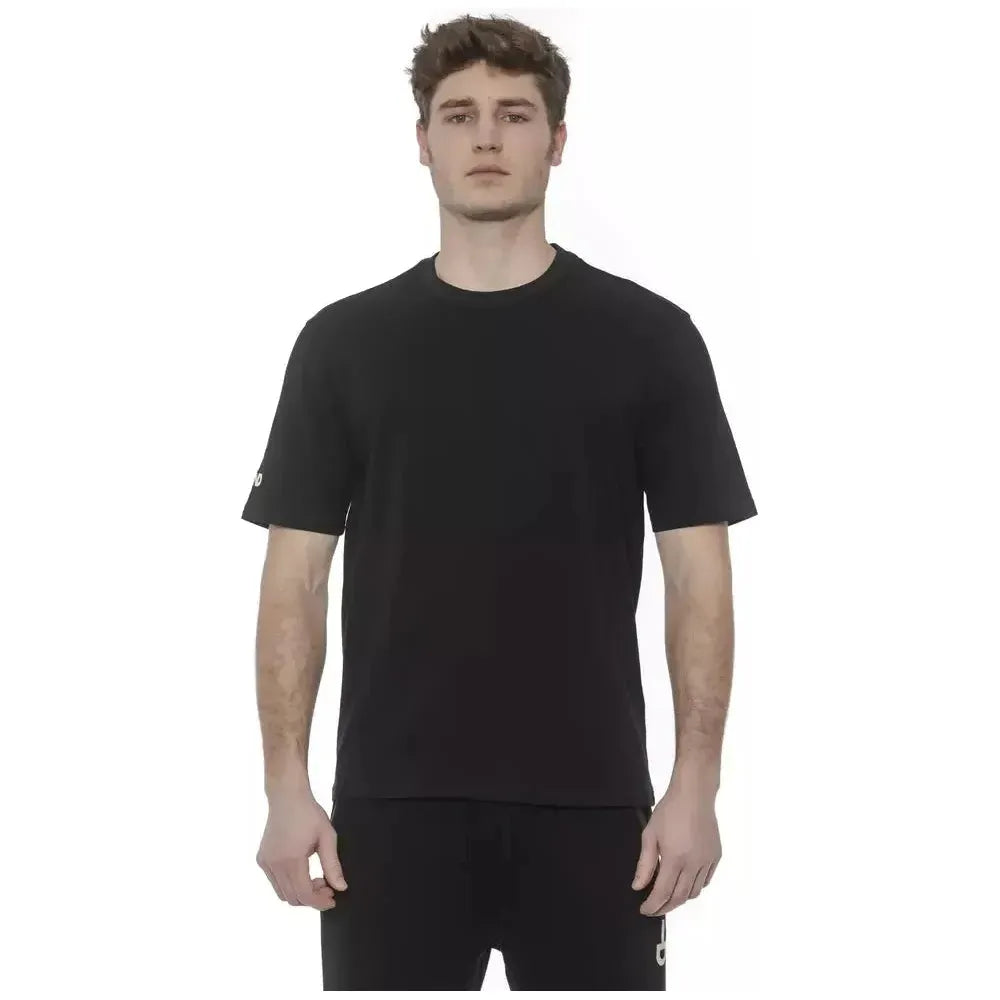 Tond Black Cotton Men's T-Shirt TO-20041-S