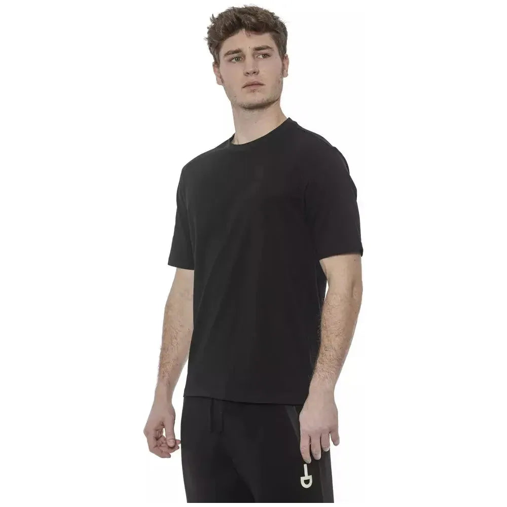 Tond Black Cotton Men's T-Shirt TO-20041-S