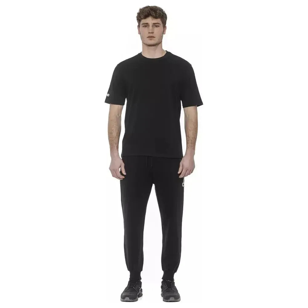 Tond Black Cotton Men's T-Shirt TO-20041-S
