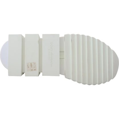 Dolce & Gabbana White Beige Sorrento Sneakers Shoes