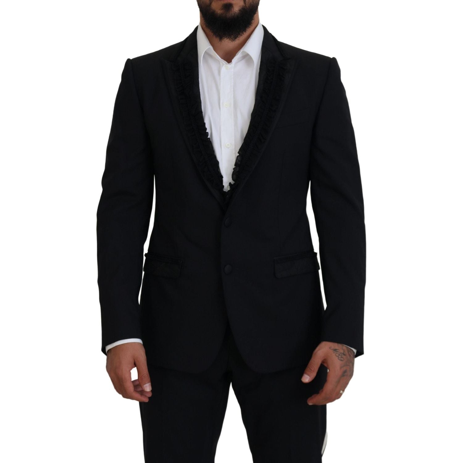Dolce & Gabbana Black MARTINI Slim Fit Jacket Blazer