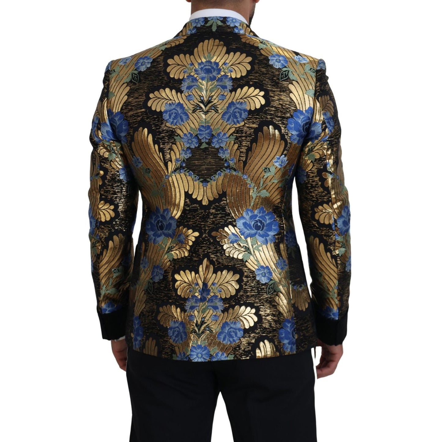 Dolce & Gabbana Gold Lurex Double Breasted Jacket Blazer