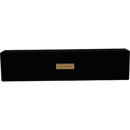 Dolce & Gabbana Black Velvet Logo Plaque Storage Bracelet Jewelry Box FASHION ACCESSORIES