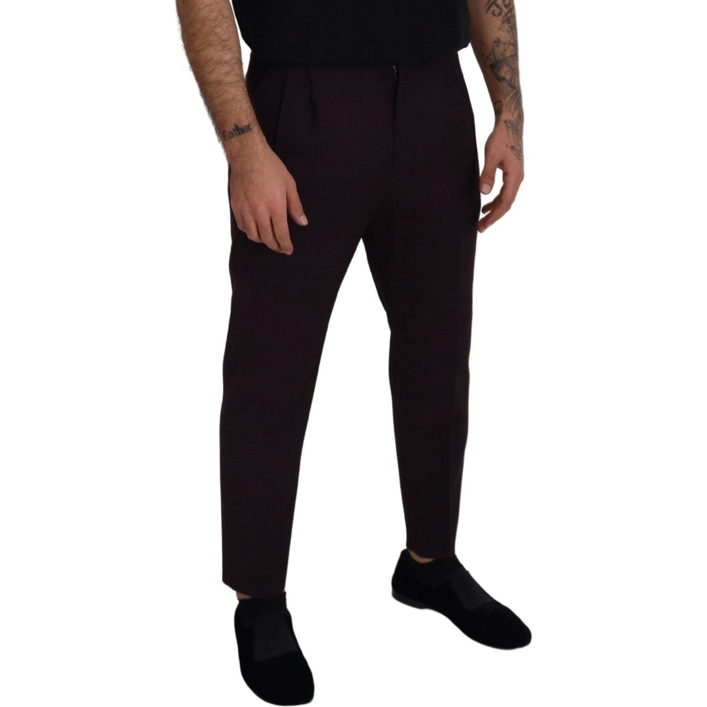 Dolce & Gabbana Brown Cotton Chino Men Pants