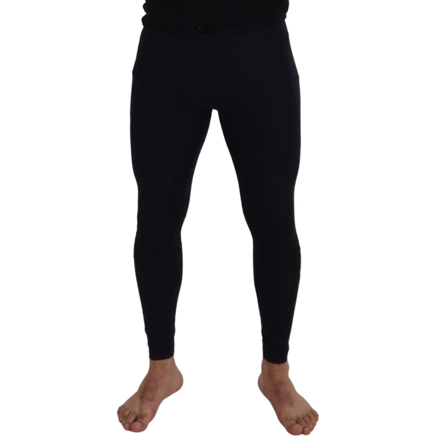 Dolce & Gabbana Black Nylon Slim Fit Stretch Pants