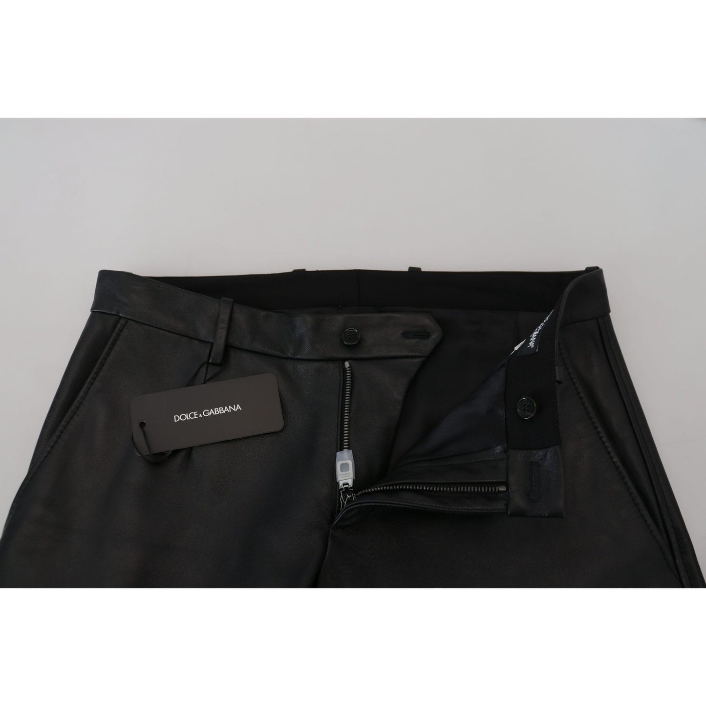 Dolce & Gabbana Black Shiny Stretch Skinny Pants PAN73327 - 46