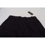 Dolce & Gabbana Sleek Black Italian Designer Pants with Side Buckle Dolce & Gabbana Black