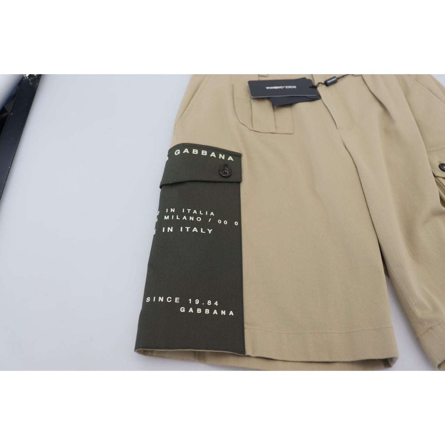 Dolce & Gabbana Beige Cotton Cargo Bermuda Shorts PAN73396 - 44