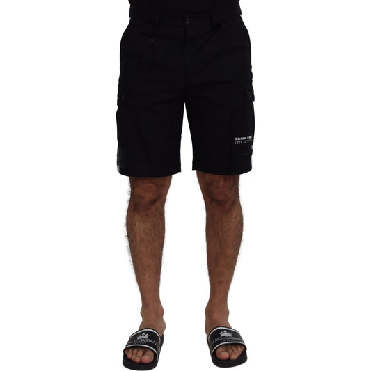 Dolce & Gabbana Black Bermuda Cargo Casual Shorts PAN74016 - 48