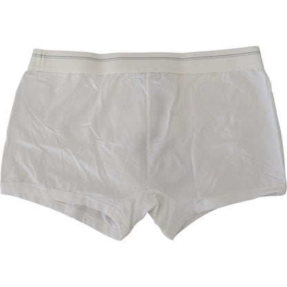Dolce & Gabbana White Cotton Blend Regular Boxer Underwear