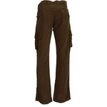 Ermanno Scervino Brown Cotton Corduroy Cargo Pants