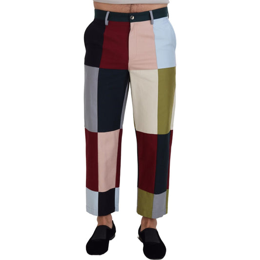 Dolce & Gabbana Stunning Multicolor Patchwork Pants Dolce & Gabbana Gray