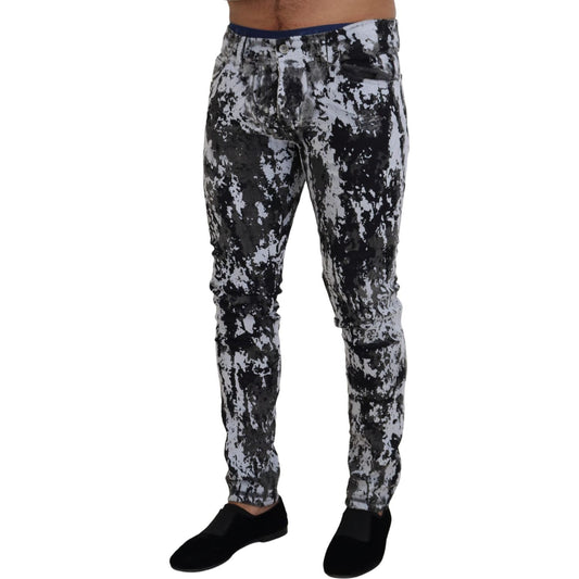 Dolce & Gabbana Multicolor Cotton Tie Dye Skinny Denim Jeans