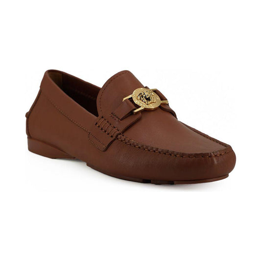 Versace Elegant Medusa-Embossed Leather Loafers 8054712179518