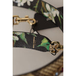 Dolce & Gabbana Beige Exotic Leather Crystals Reversible Shoulder Strap BEL8728