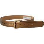 Dolce & Gabbana Bronze Leather Belt with Gold-Toned Buckle Dolce & Gabbana Sienna