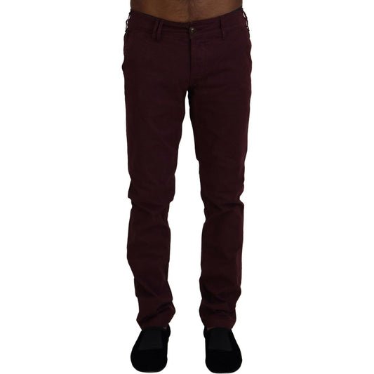 CYCLE Maroon Skinny Fit Cotton Pants CYCLE Black
