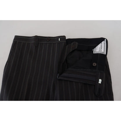 BENCIVENGA Black Stripes Viscose Dress Pants