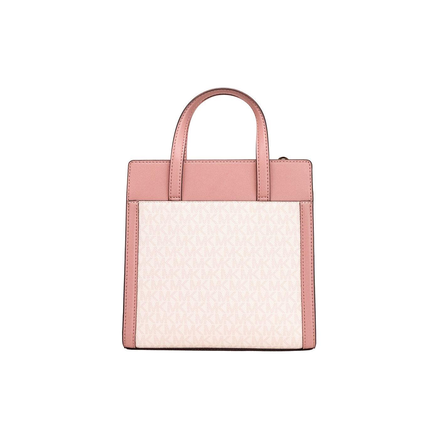 Michael Kors Cece Small Pink PVC North South Flap Tote Crossbody Bag Purse 35053