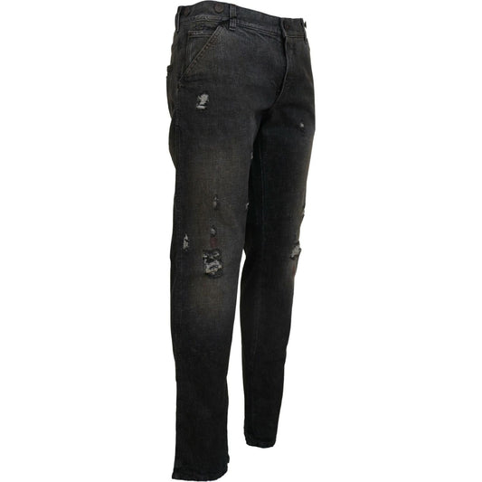 Dolce & Gabbana Exquisite Gray Denim Pants for the Modern Gentleman PAN74557- 54